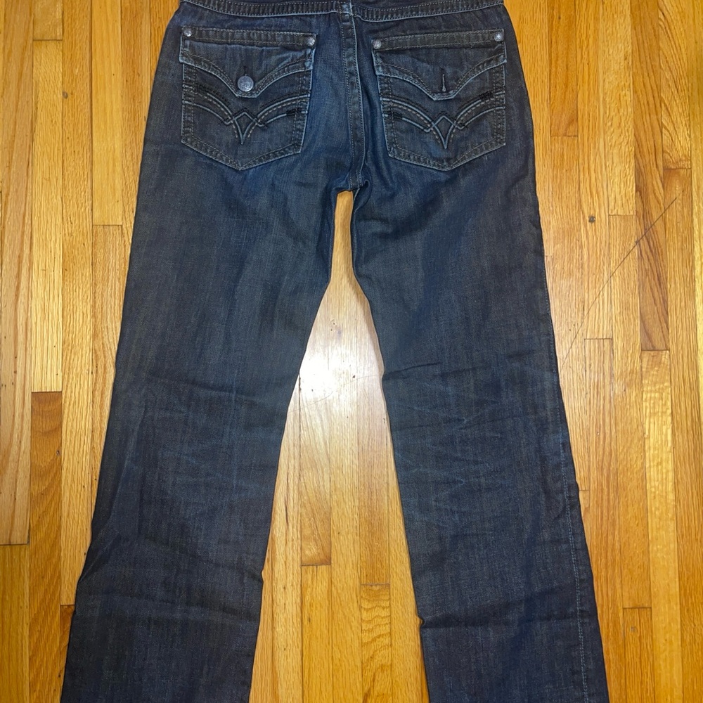Affliction Men's Dark Blue Bootcut Jeans